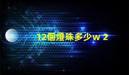 12個燈珠多少w 200個燈珠是多少W